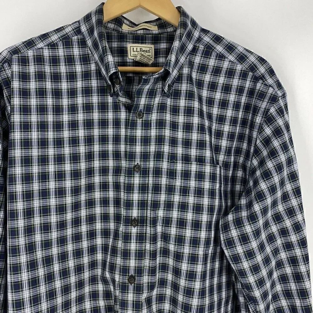 LL Bean Shirt Button Down Check - Picture 2 of 6